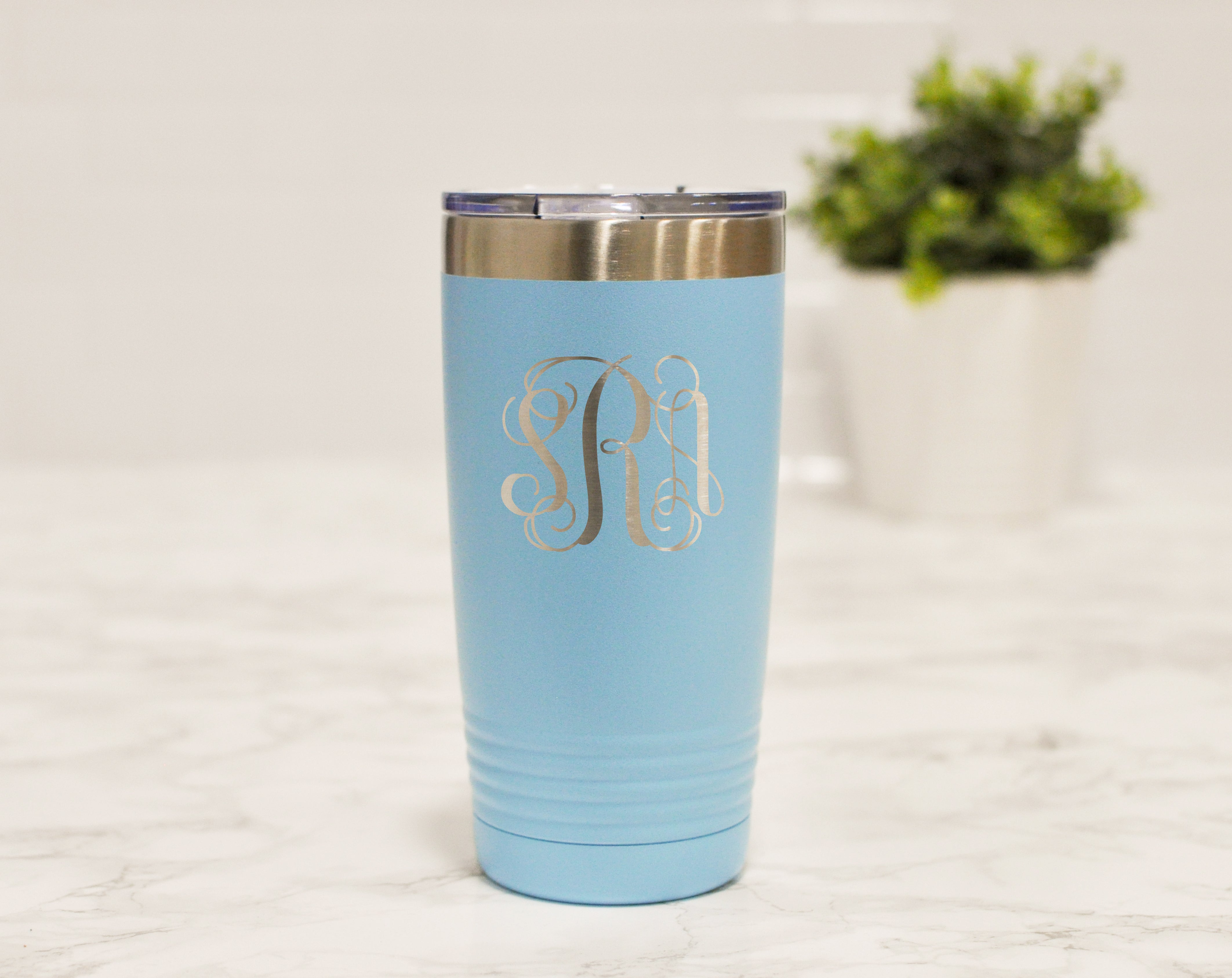 Monogram 20 Oz Tumbler Engraved With Name