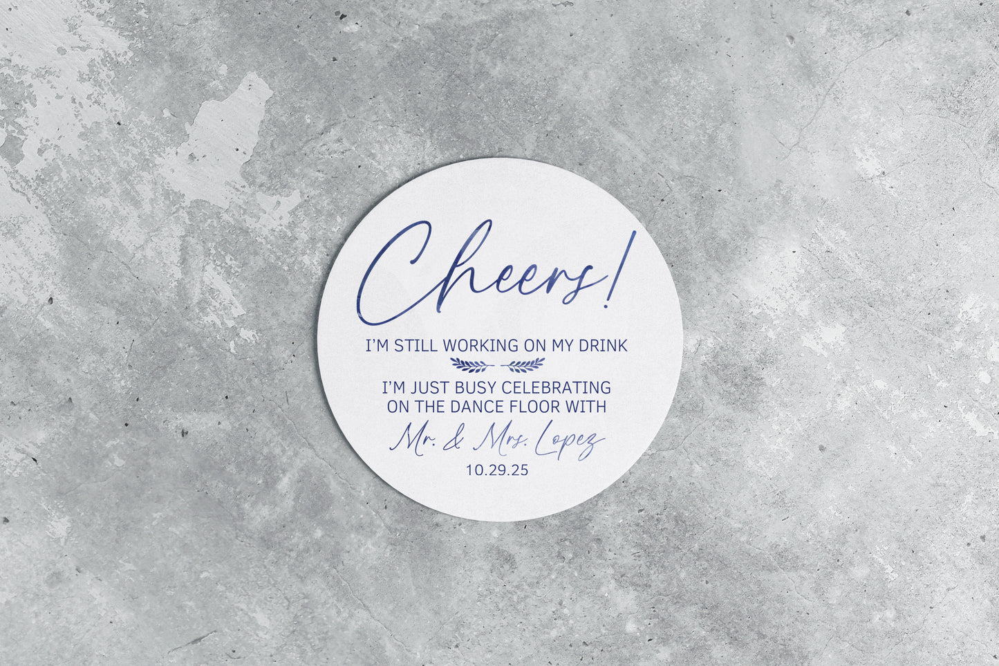 Cheers! Wedding Coasters | Drink Cover Coasters