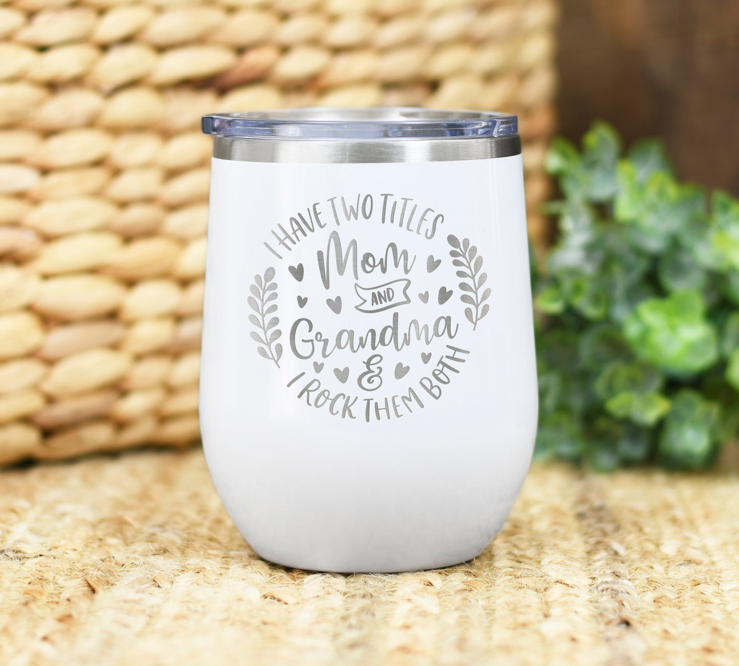 Mom and Grandma Engraved Wine Tumbler | Mother's Day Gift